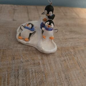 2008 Slippin And Slidin Hallmark Penguin Ornament